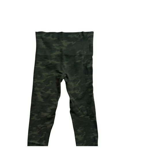 SPANX Women's Green Camo Stretch Leggings Size Large - Picture 2 of 5